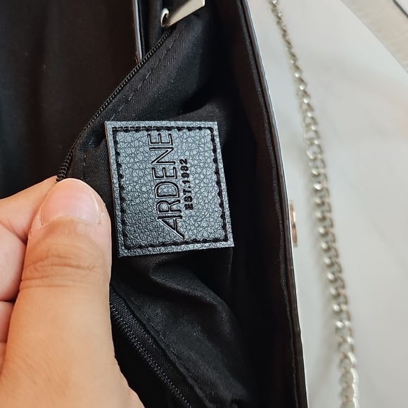 Ardene White Crocodile-Embossed Crossbody Bag - Picture 4 of 6